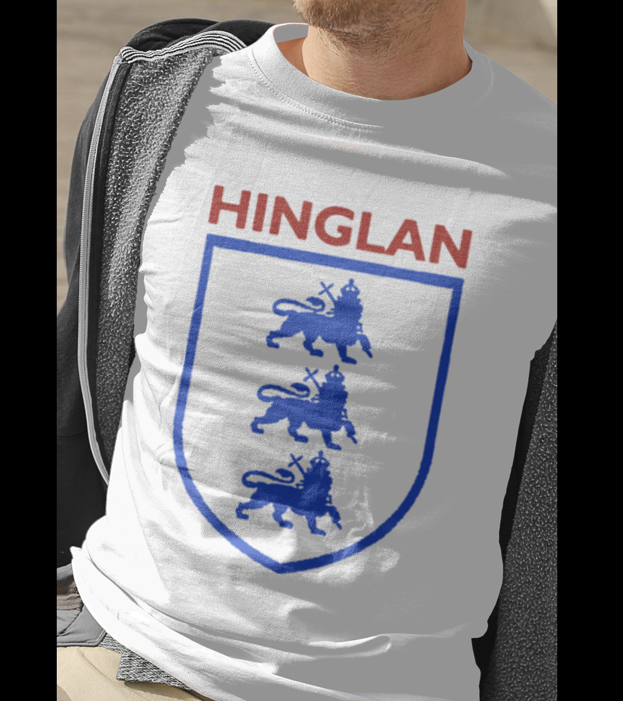 Hinglan Three Blue Lions Crest T-Shirt