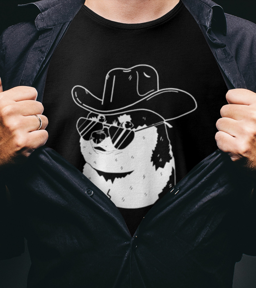 Rodeo Doge Cowboy Hat Sunglasses Collection T-Shirt
