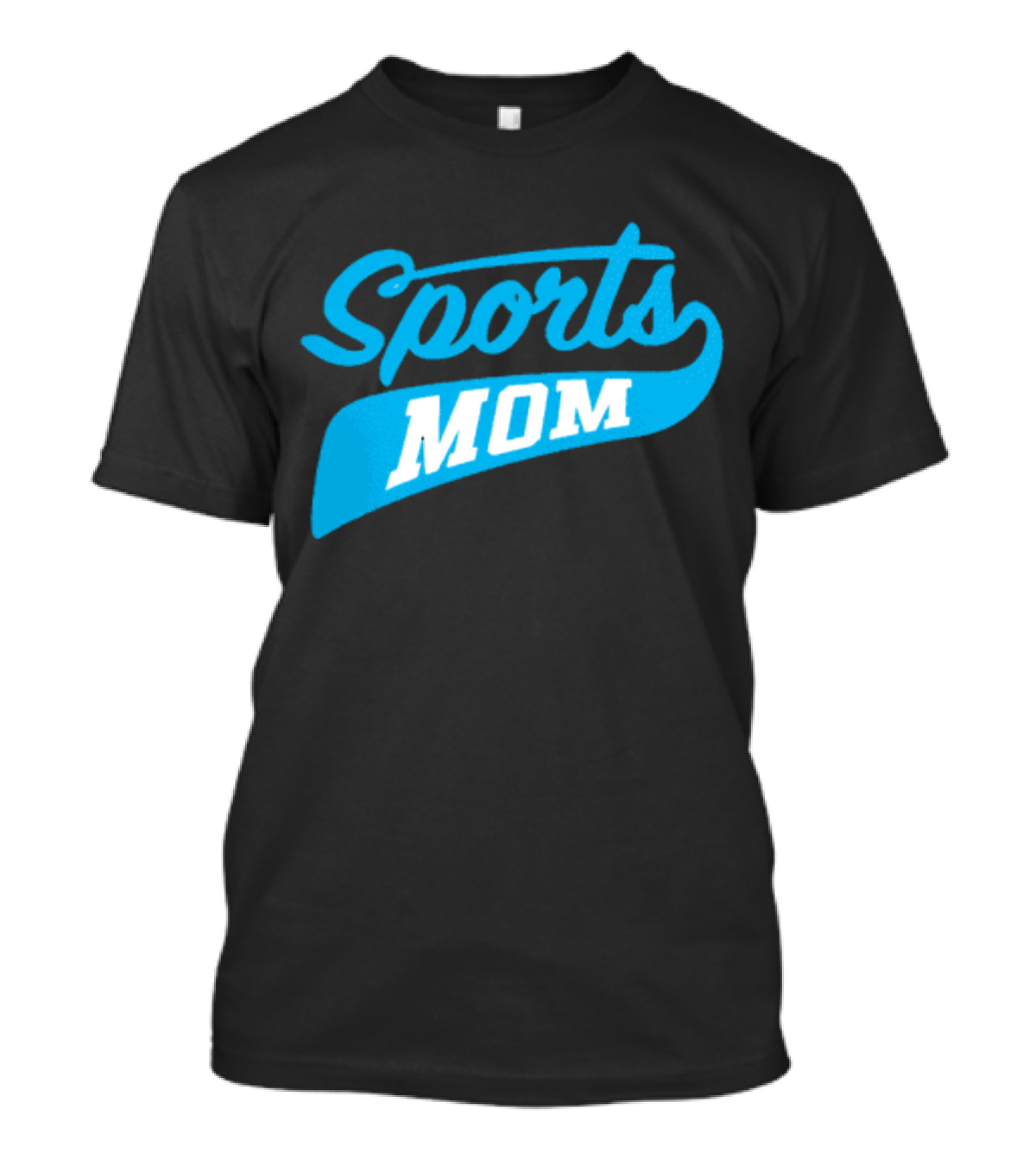Sports Mom Blue Script Style T-Shirt