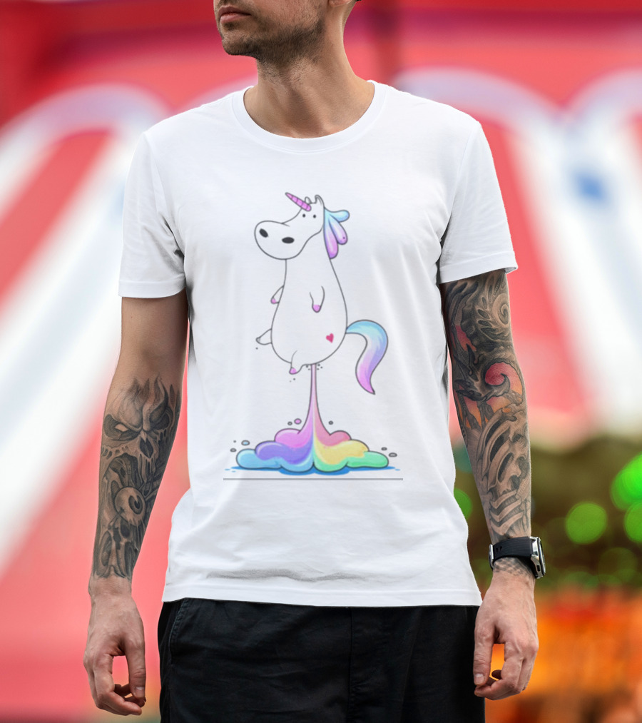 Unicorn Fart Rainbow Clouds Magic T-Shirt