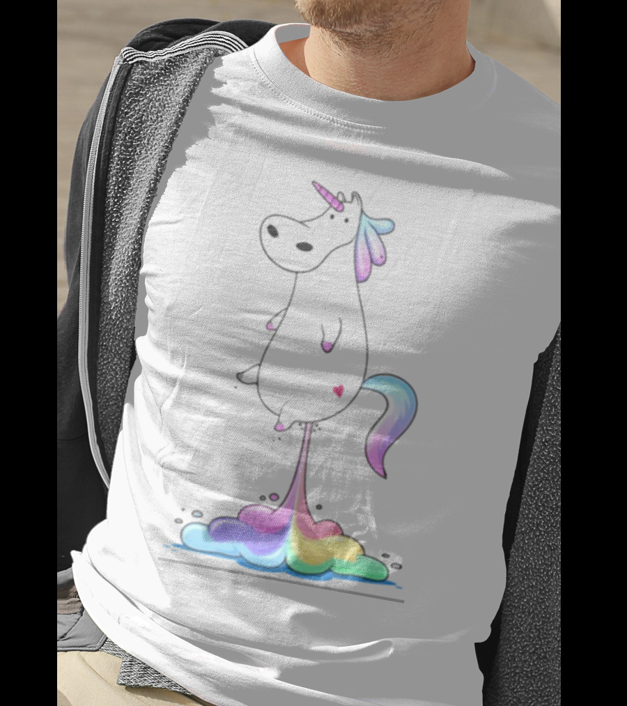 Unicorn Fart Rainbow Clouds Magic T-Shirt
