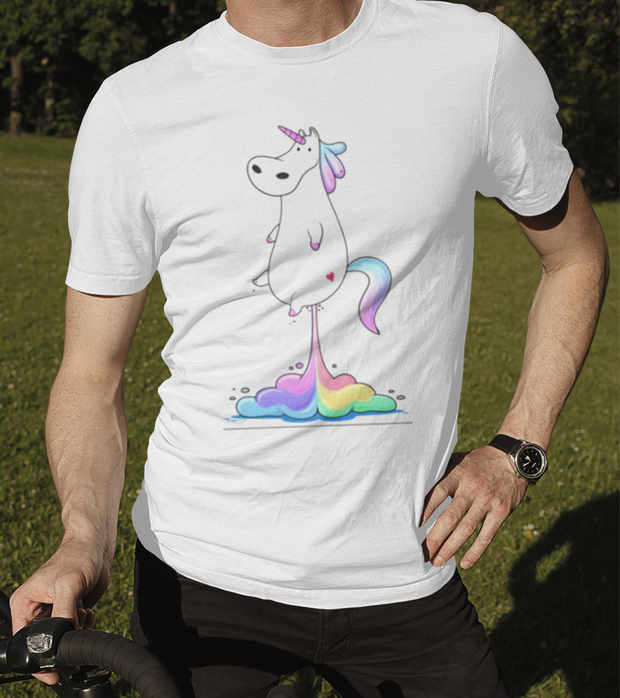 Unicorn Fart Rainbow Clouds Magic T-Shirt