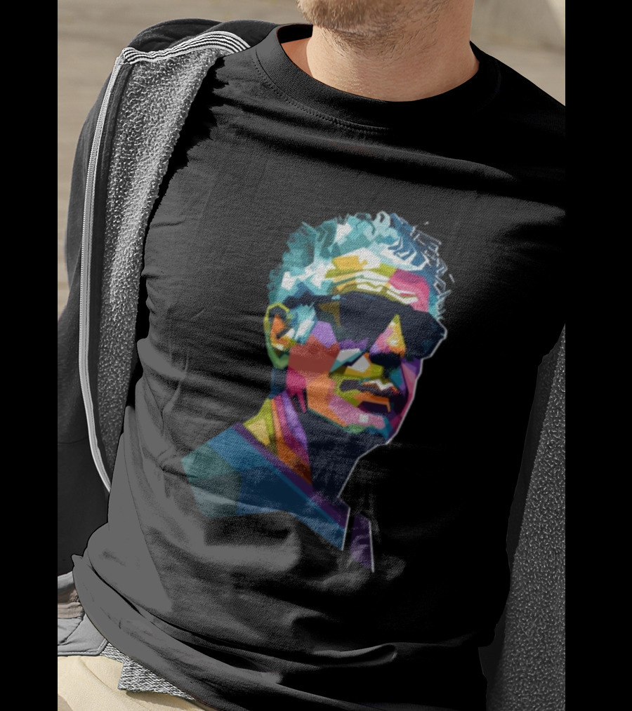 Anthony Bourdain Colorful WPAP T-Shirt