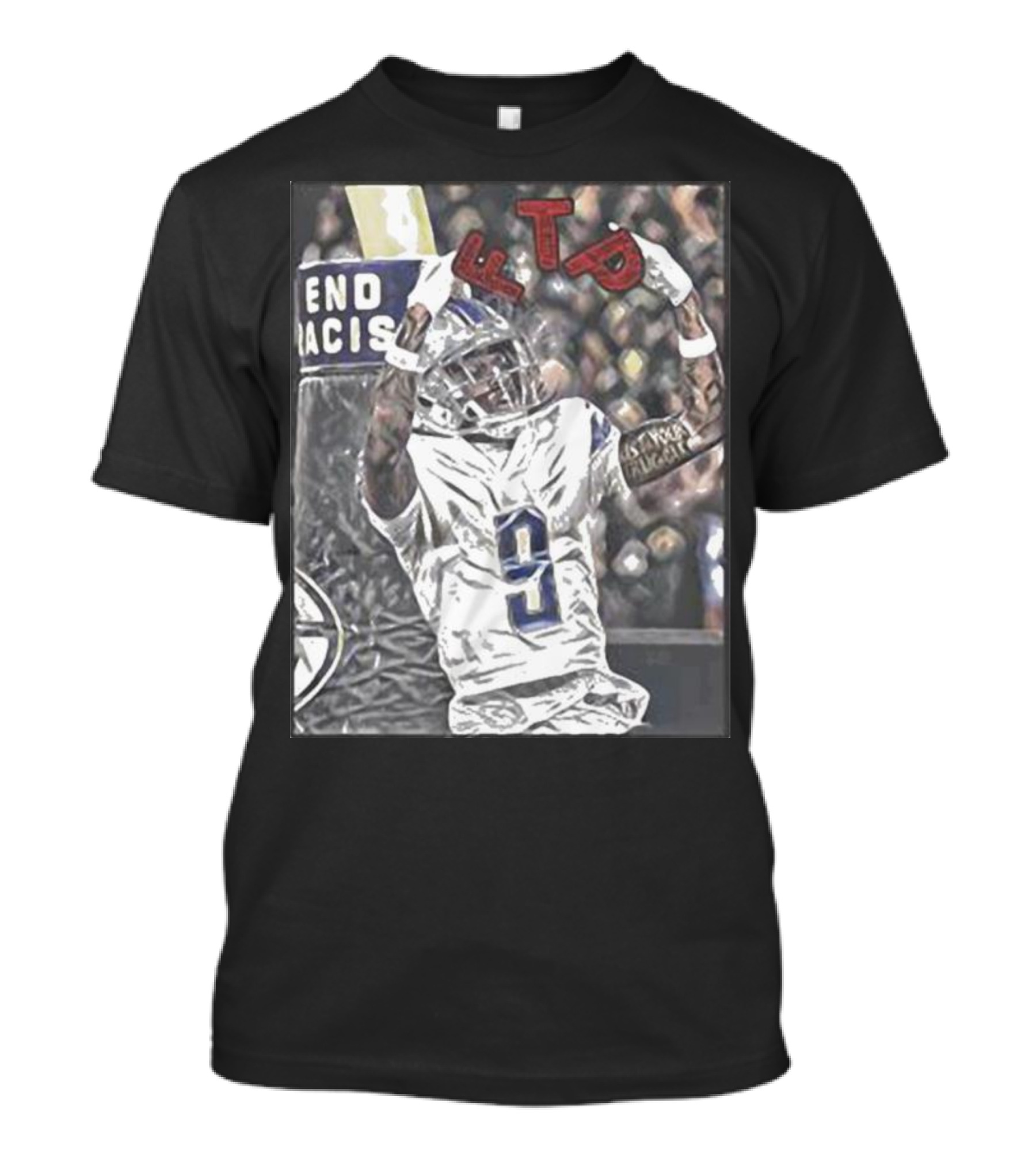 Detroit 313 Store Jameson Williams Football FTP V9 T-Shirt