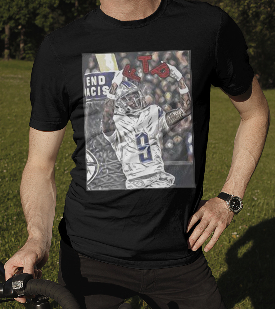 Detroit 313 Store Jameson Williams Football FTP V9 T-Shirt