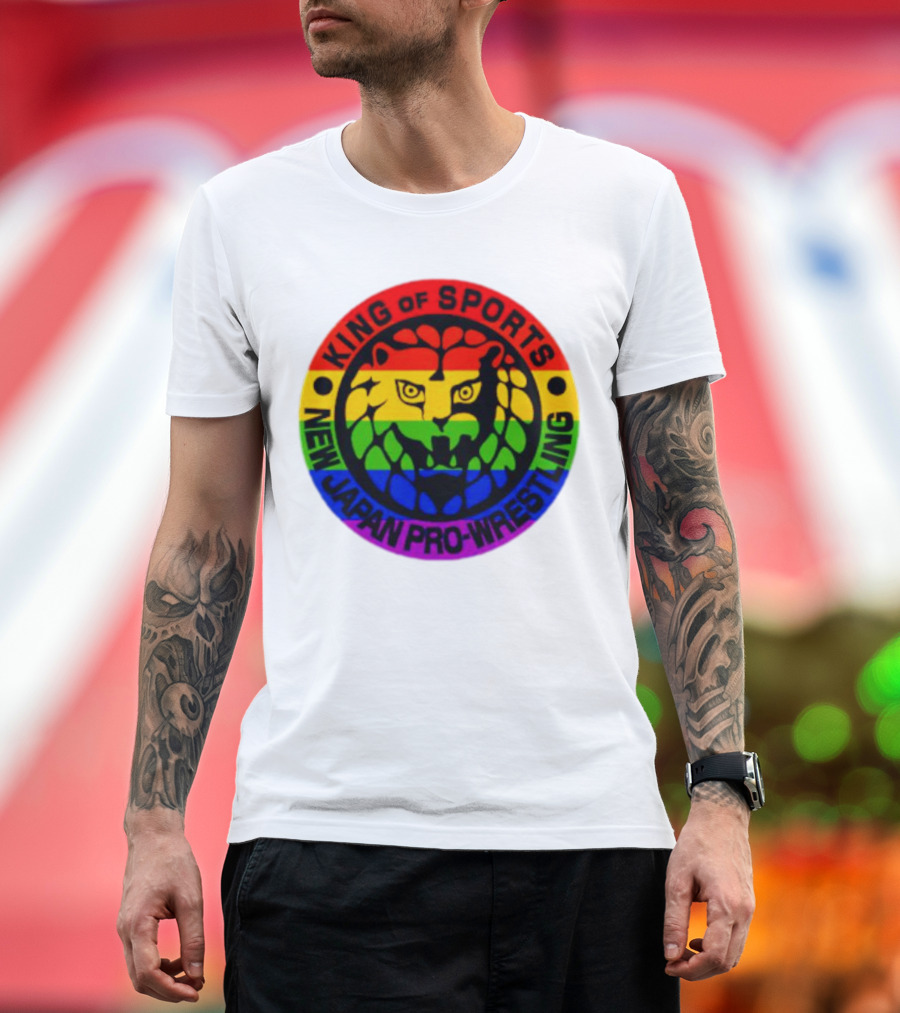 King of Sports New Japan Pro-Wrestling Rainbow Lion T-Shirt
