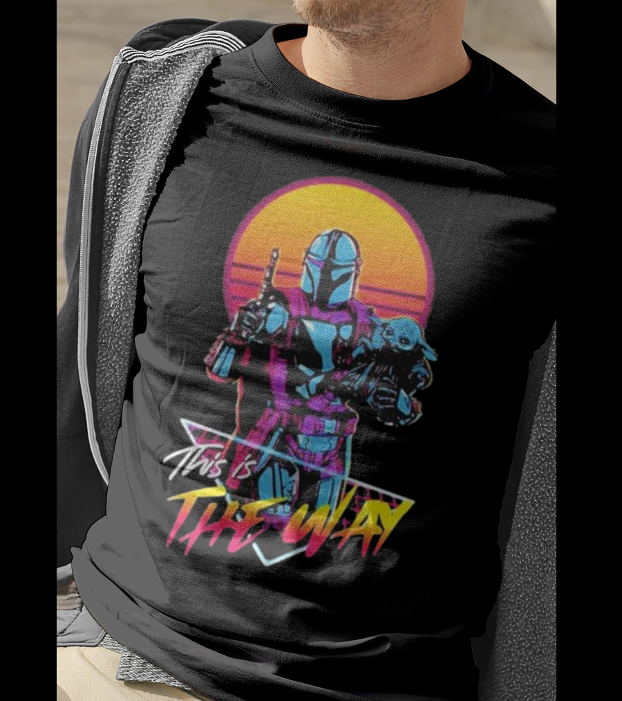 This Is The Way Star Wars The Mandalorian Vintage Retro Sunset T-Shirt