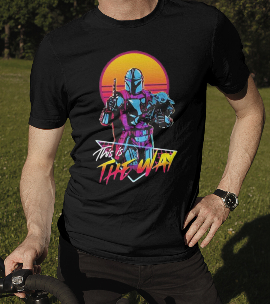 This Is The Way Star Wars The Mandalorian Vintage Retro Sunset T-Shirt