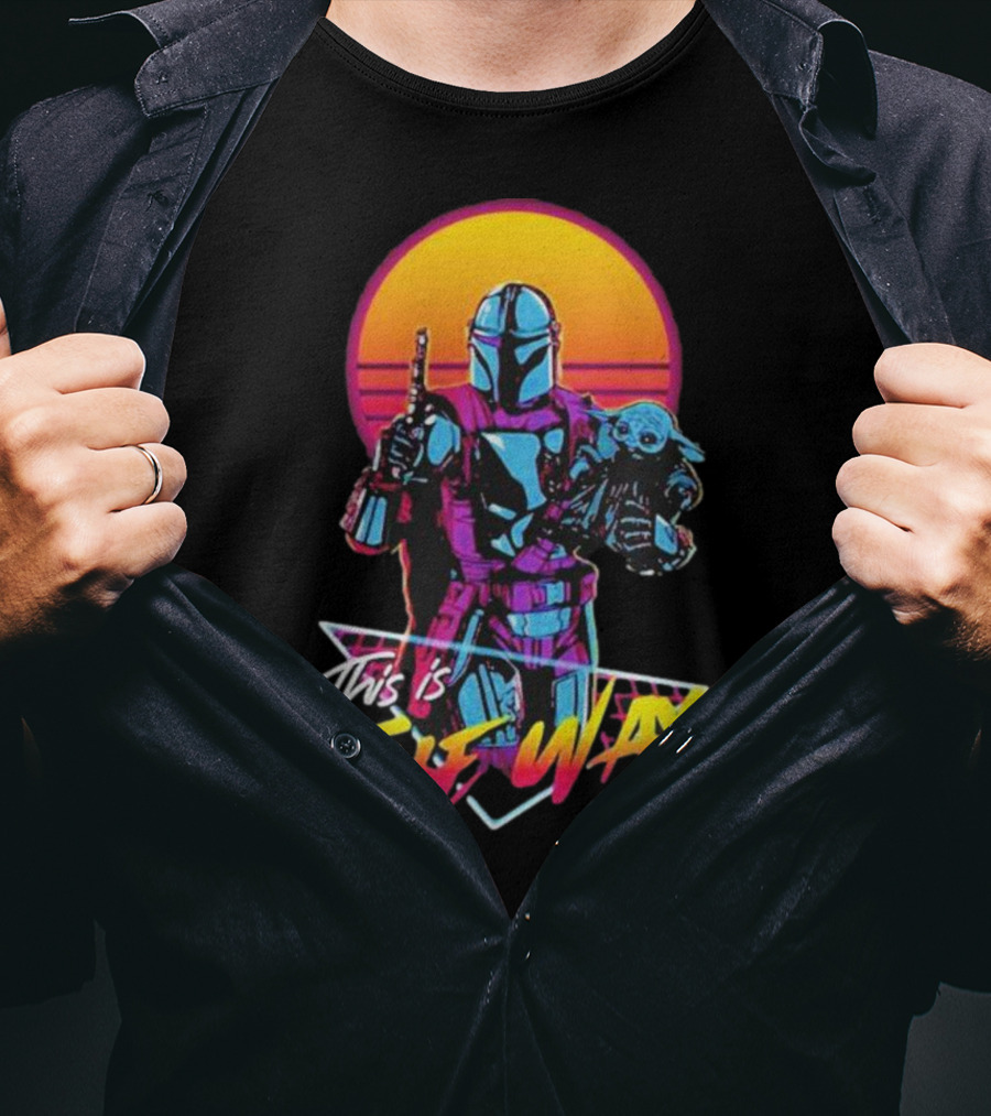 This Is The Way Star Wars The Mandalorian Vintage Retro Sunset T-Shirt