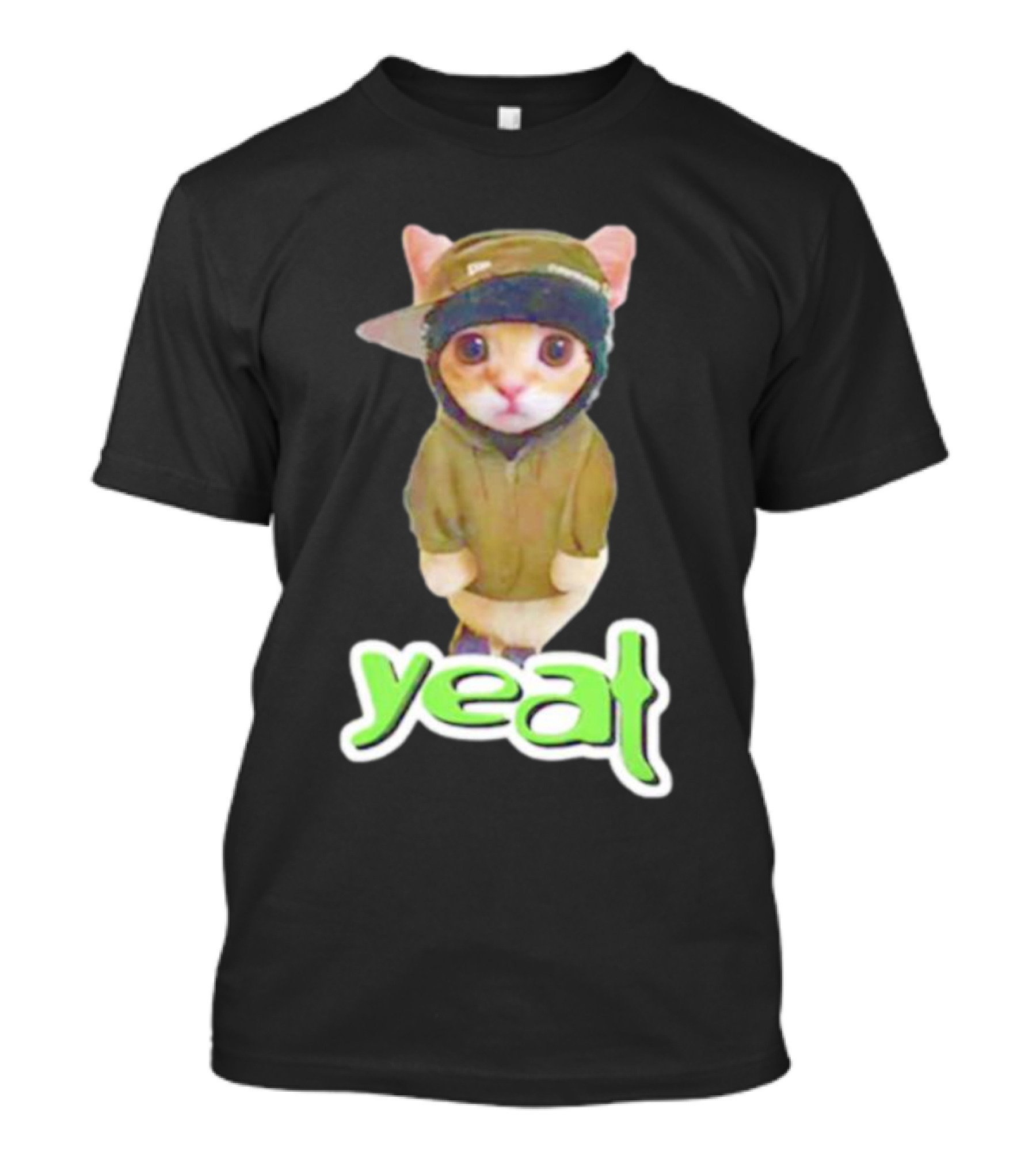 Yeat Cat Funny Hoodie And Cap Cat Image T-Shirt