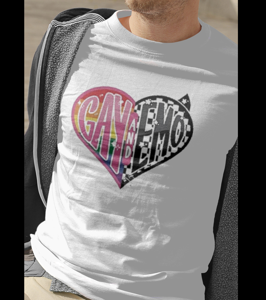 Gay And Emo Rainbow Heart T-Shirt