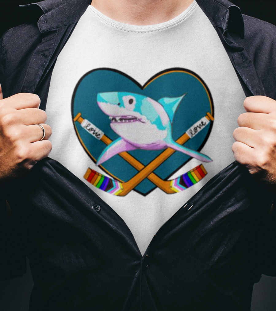 San Jose Sharks Pride Night Love Inclusion Diversity Hockey T-Shirt