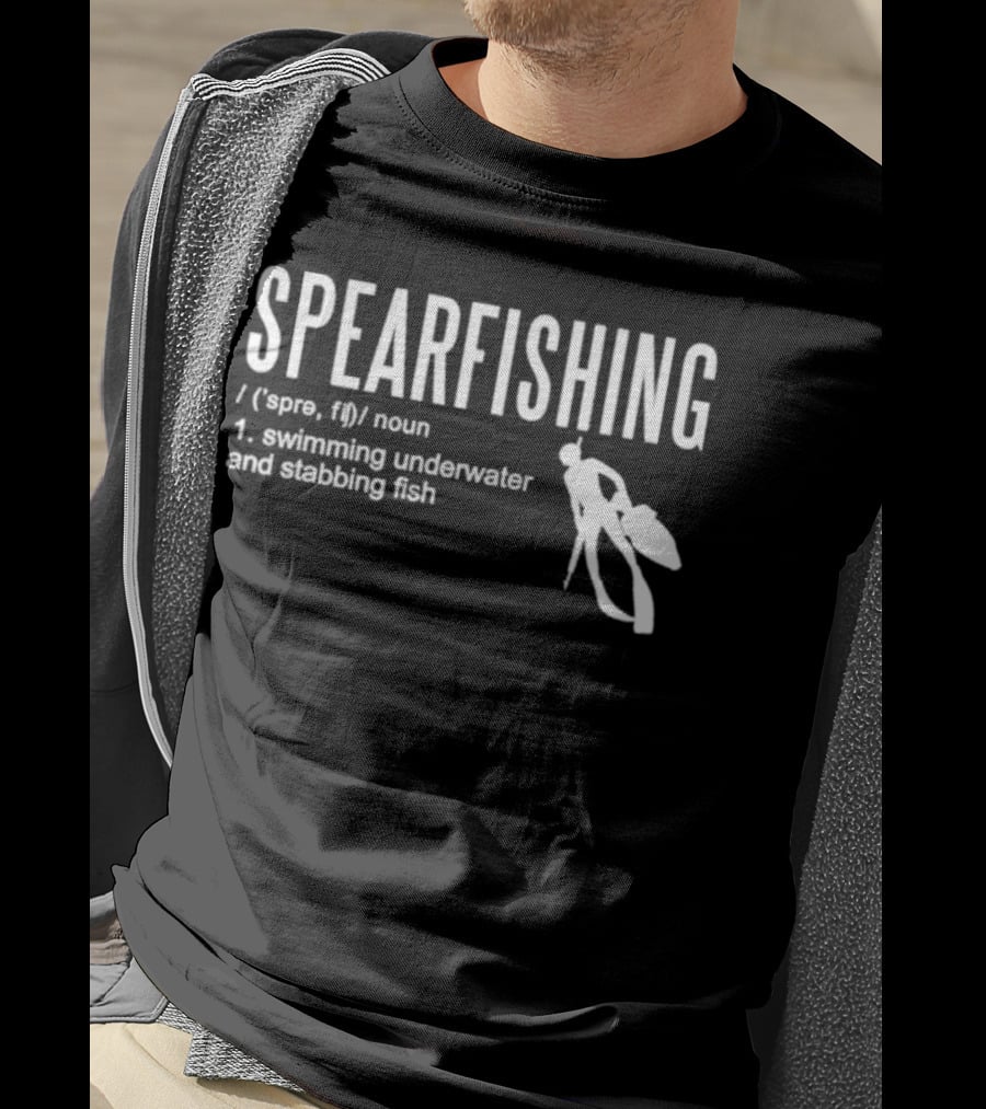 SPEARFISHING Swimming Underwater And Stabbing Fish T-Shirt