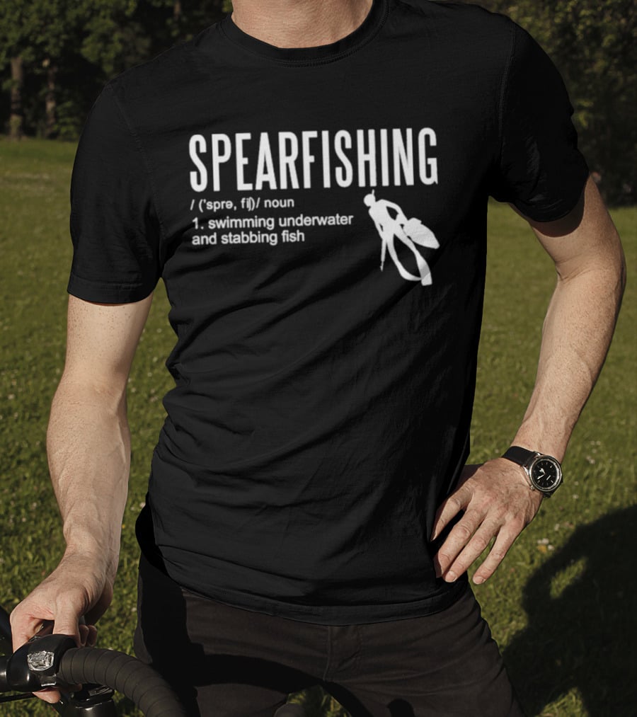 SPEARFISHING Swimming Underwater And Stabbing Fish T-Shirt