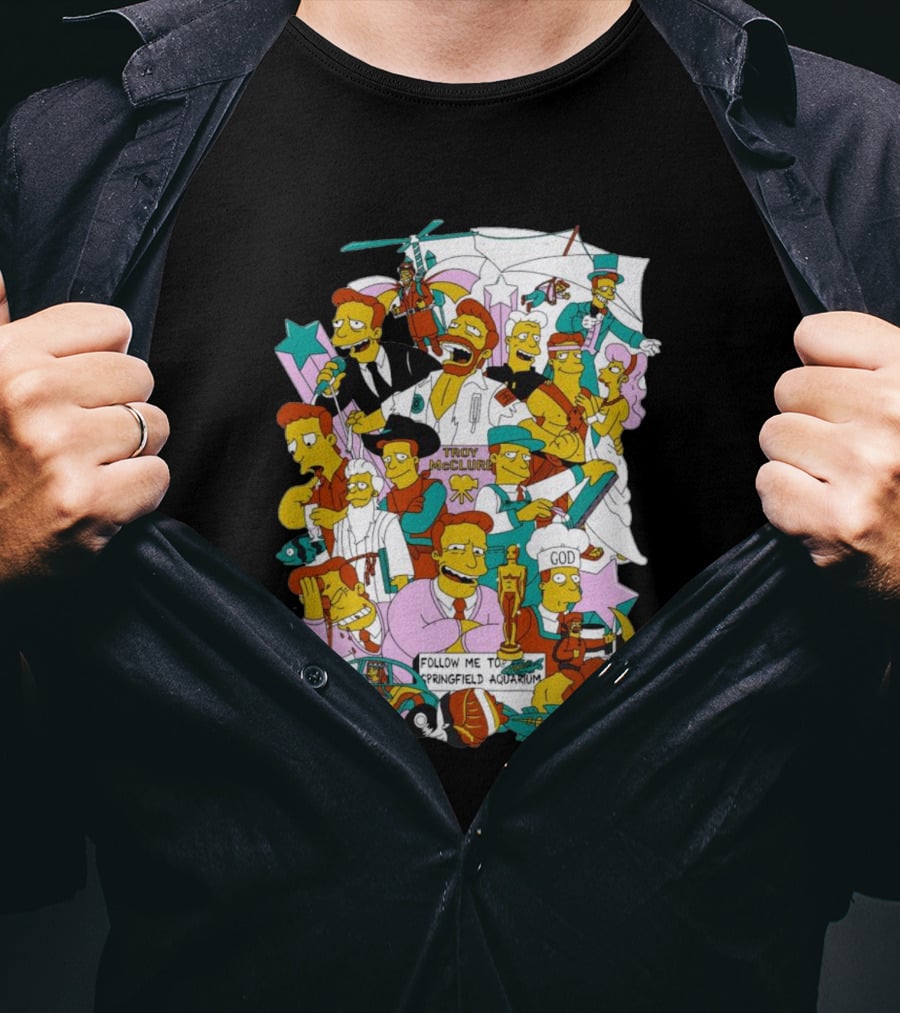HI I’m Troy Mcclure Follow Me To Springfield Aquarium Simpsons T-Shirt