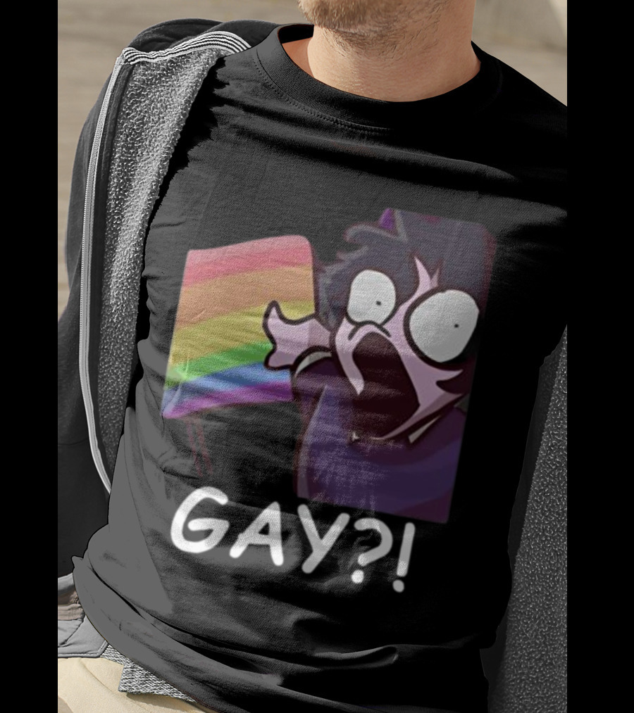 Jellybean Gay? Rainbow Flag Shocked Reaction T-Shirt