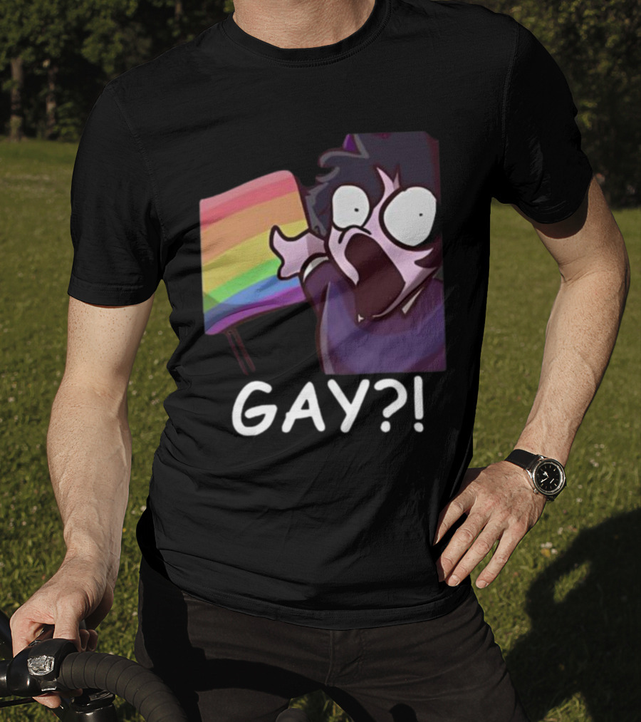 Jellybean Gay? Rainbow Flag Shocked Reaction T-Shirt