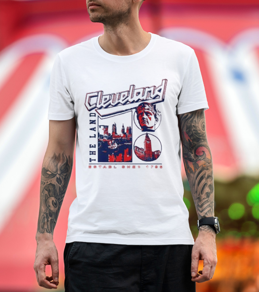 Cleveland The Land Established 1796 Skyline and Monument T-Shirt