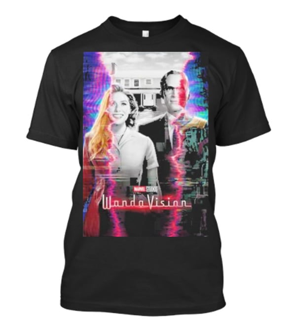 Marvel Studios WandaVision Colorful Glitch Effect Retro TV T-Shirt