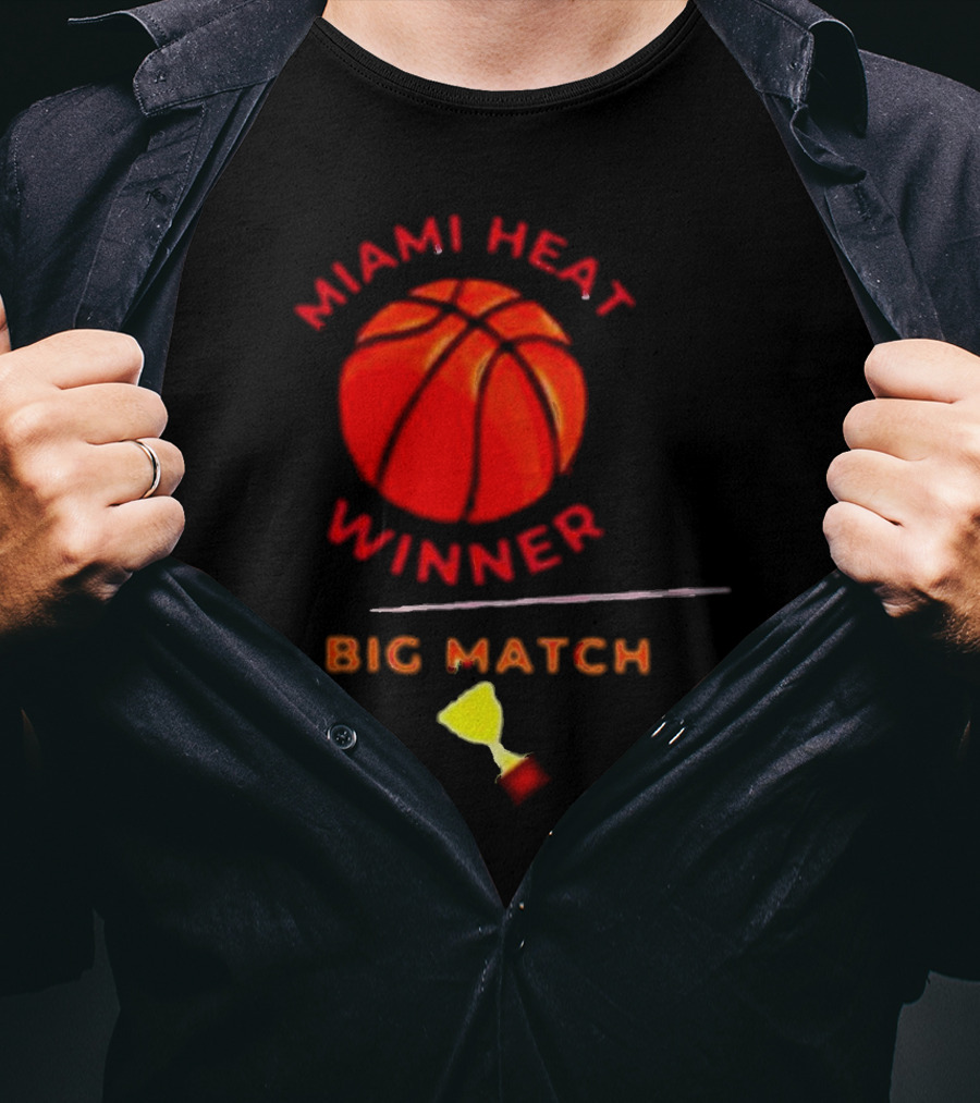 Miami Heat Winner Big Match Basketball Trophy T-Shirt