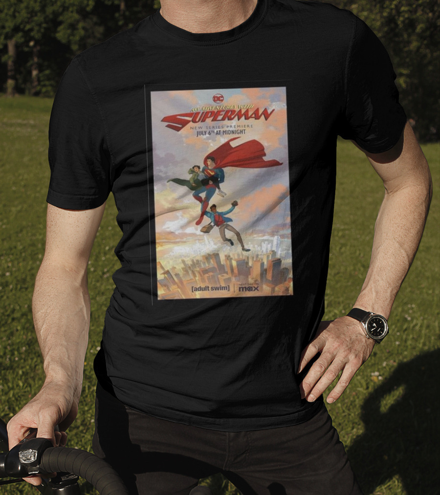 My Adventures With Superman New Series Premiere July 6th At Midnight Adult Swim Max T-Shirt