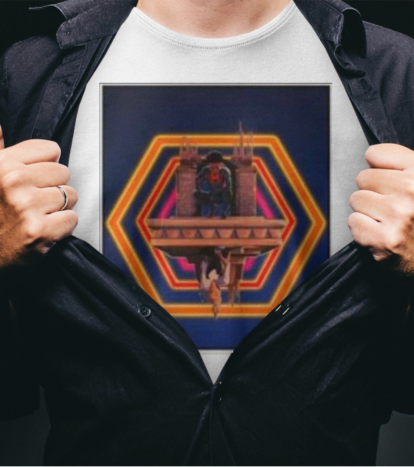 Spider Man And Gwen Stacy With Hexagon Background In Spider Verse Across The Spider Verse T-Shirt