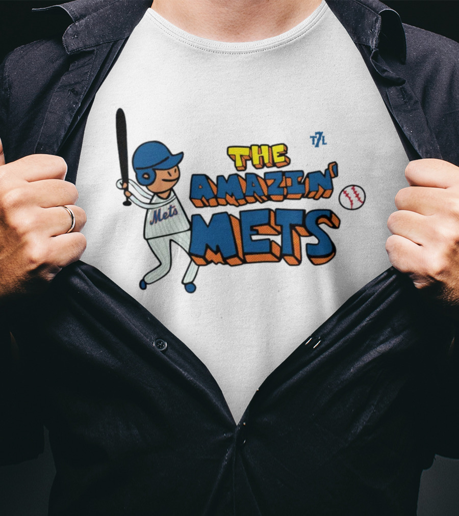 The Amazin' Mets Batter Doodle 7L T-Shirt