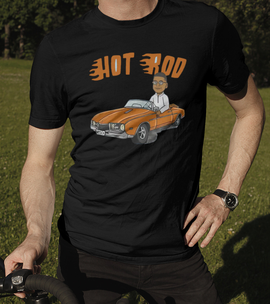 Hot Rod Flame Letters Cartoon Car T-Shirt