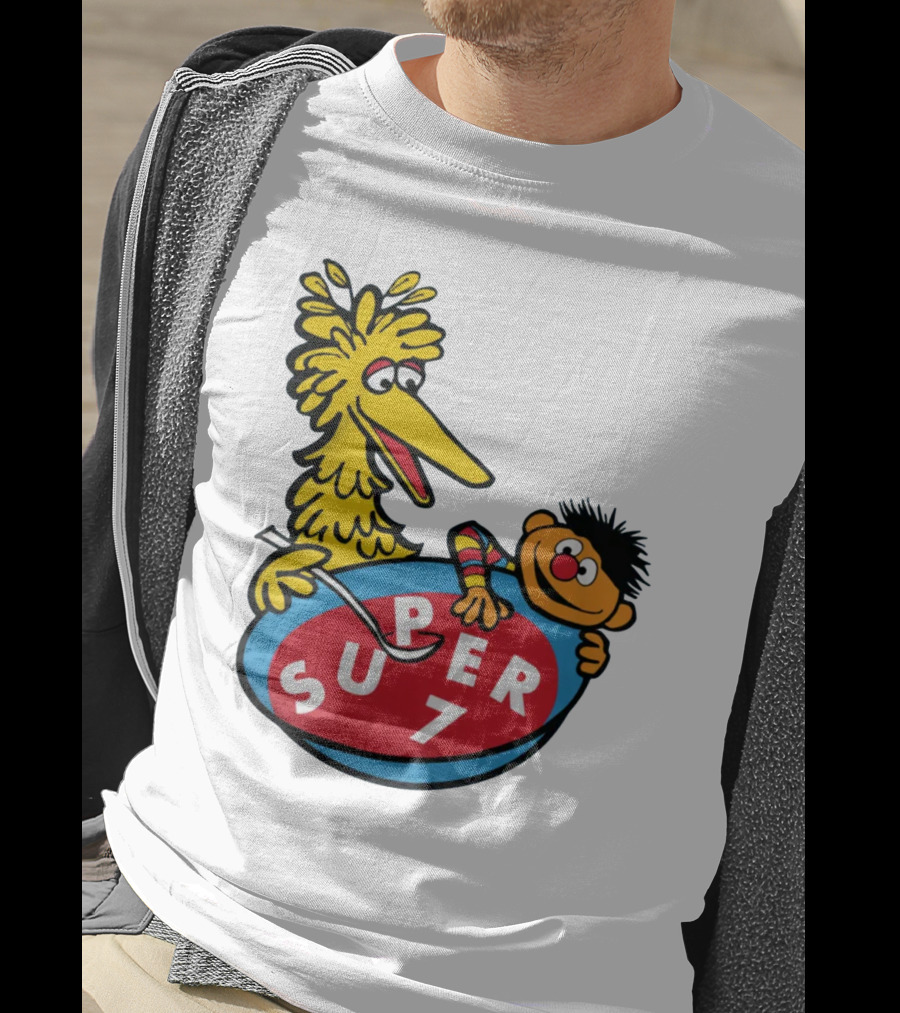 Big Bird And Ernie Super 7 Alphabet Soup T-Shirt