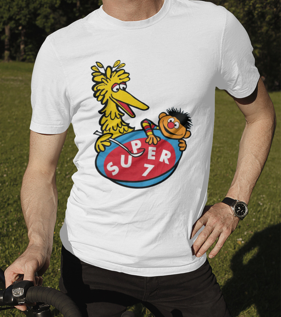 Big Bird And Ernie Super 7 Alphabet Soup T-Shirt