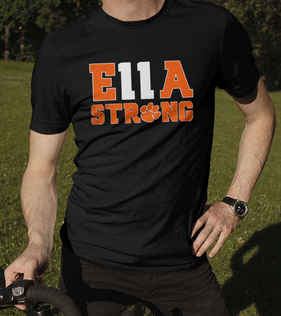 Clemson Tigers Ella Strong 11 Clemson University Football Paw T-Shirt