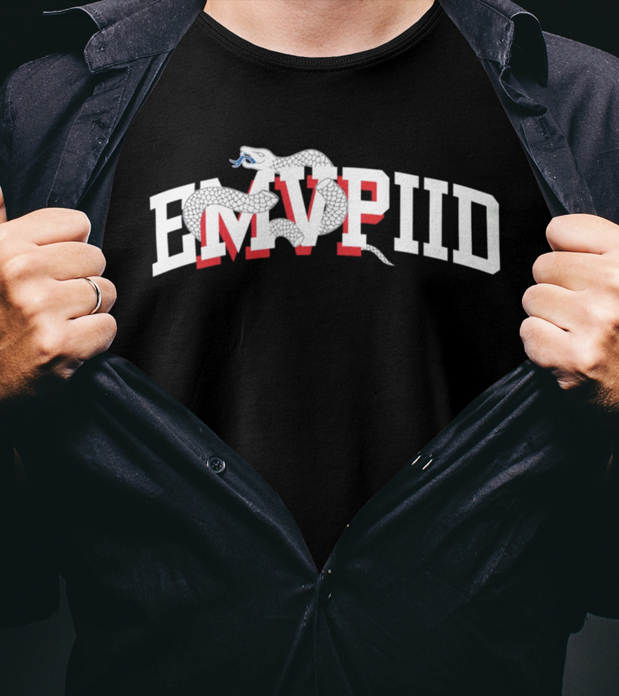Philadelphia Joel Embiid Emvpiid Snake Typography T-Shirt