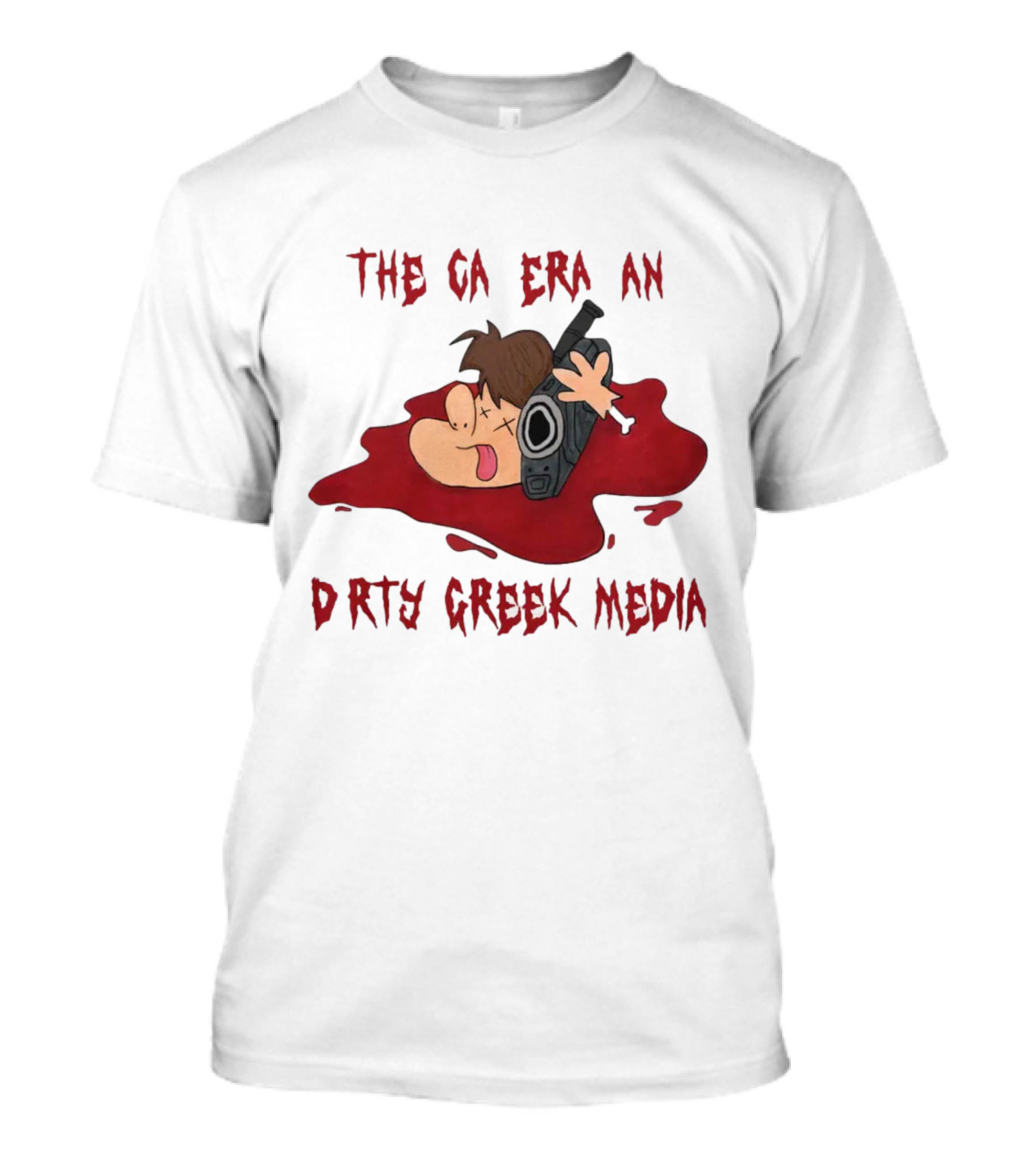 Dirty Creek Media The Cameraman Cartoon Blood Pool T-Shirt