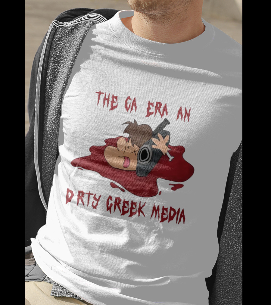 Dirty Creek Media The Cameraman Cartoon Blood Pool T-Shirt