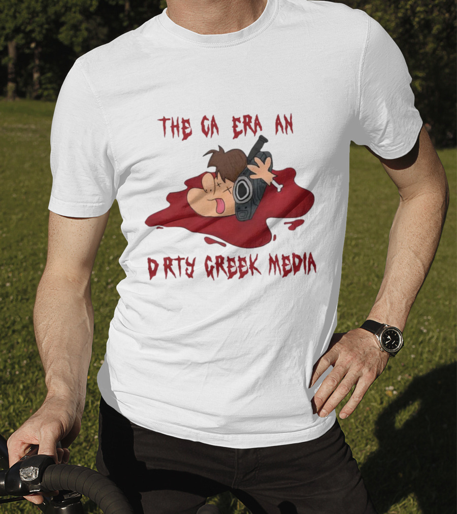 Dirty Creek Media The Cameraman Cartoon Blood Pool T-Shirt