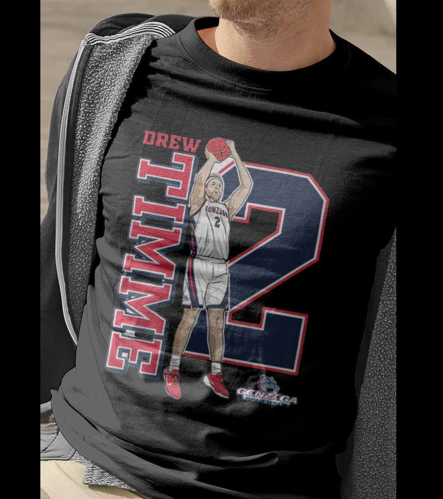 Drew Timme Gonzaga Basketball Number 2 Player Gonzaga University T-Shirt