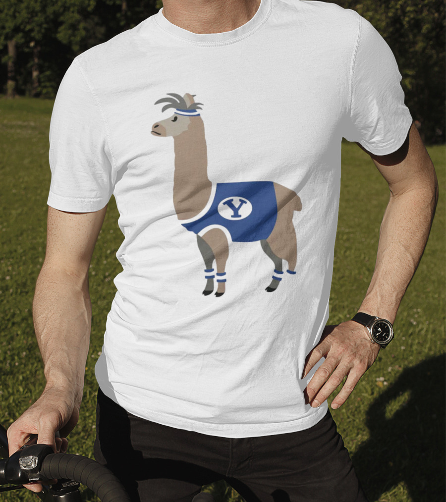 Oval Y Llama BYU Brigham Supply Company Sports T-Shirt