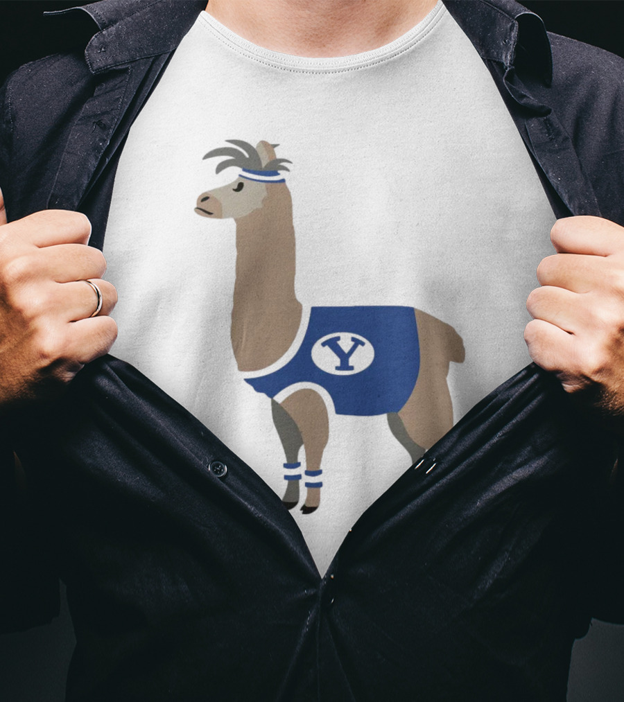 Oval Y Llama BYU Brigham Supply Company Sports T-Shirt