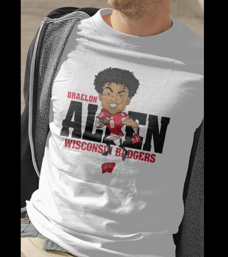 Braelon Allen Wisconsin Badgers Red Uniform T-Shirt