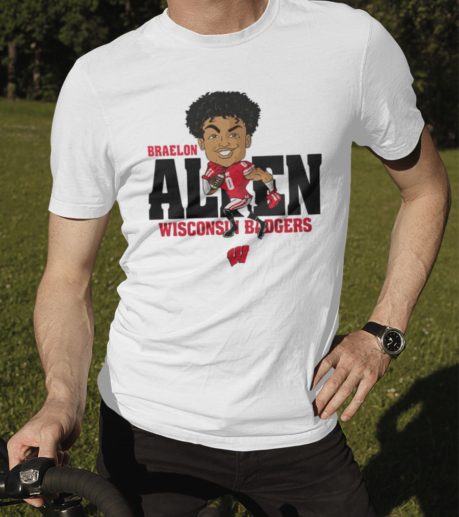 Braelon Allen Wisconsin Badgers Red Uniform T-Shirt