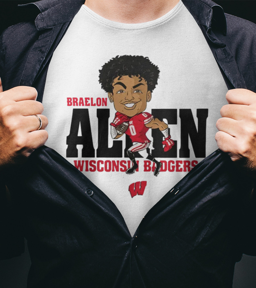 Braelon Allen Wisconsin Badgers Red Uniform T-Shirt
