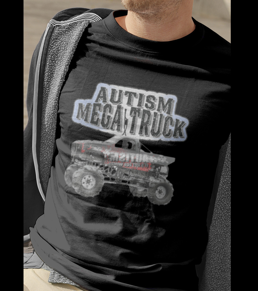 Autism Mega Truck Monster Truck Autism Awareness T-Shirt