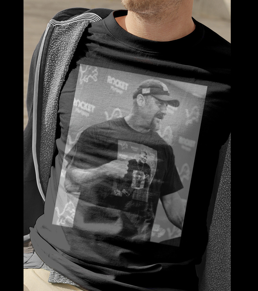 Rocket Mortgage Lions Press Conference Holmes Pulling Hilarious T-Shirt