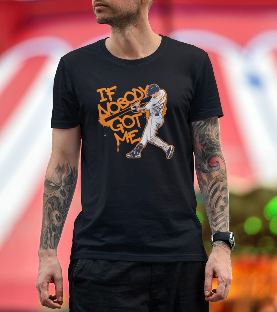 Tucker Baseball Swing If Nobody Got Me T-Shirt