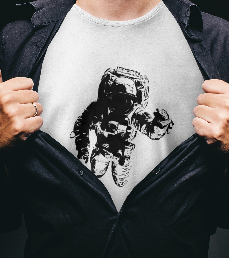 Astronomer Floating Astronaut Black T-Shirt