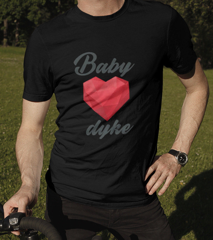 Baby Dyke Geometric Heart T-Shirt