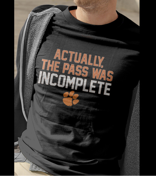 Actually The Pass Was Incomplete Paw Prints T-Shirt