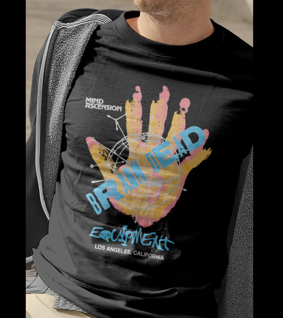 Brain Dead Equipment Mind Ascension Hand Los Angeles California T-Shirt