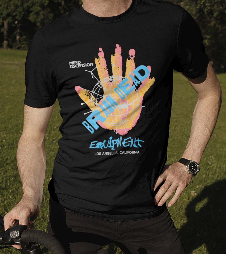 Brain Dead Equipment Mind Ascension Hand Los Angeles California T-Shirt