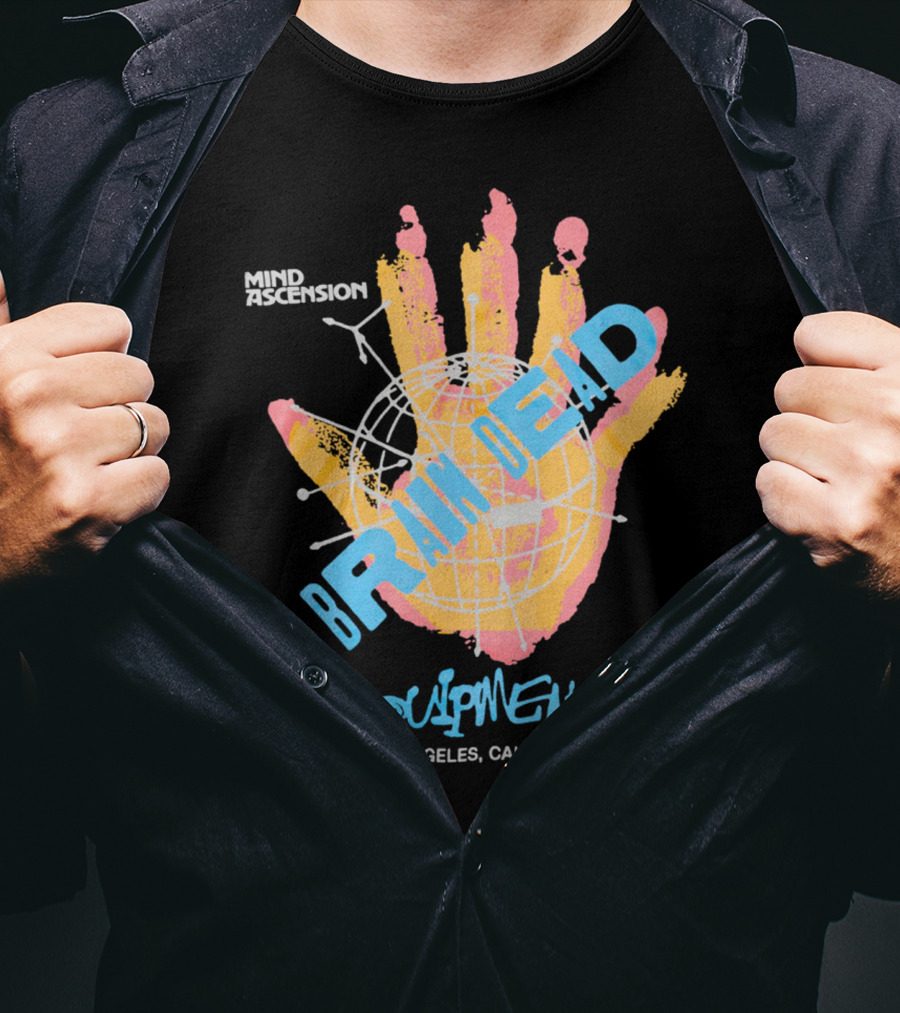 Brain Dead Equipment Mind Ascension Hand Los Angeles California T-Shirt